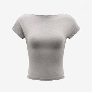 Backless Gray Women's Top